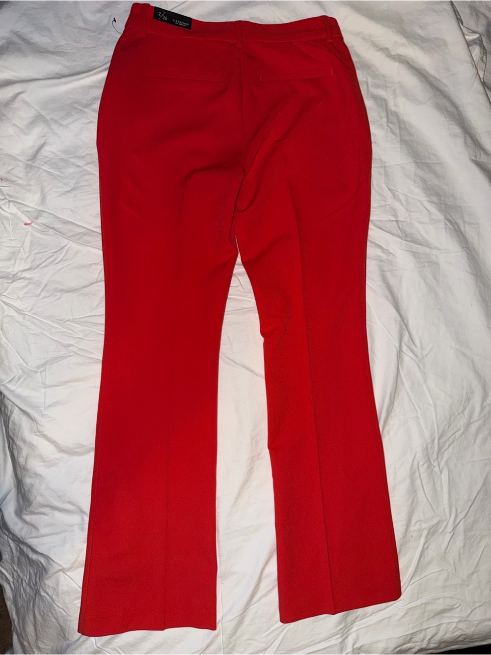 Liverpool Los Angeles Kelsey Red Flare Trousers Pants Size 2/26 NWT - Picture 8 of 14